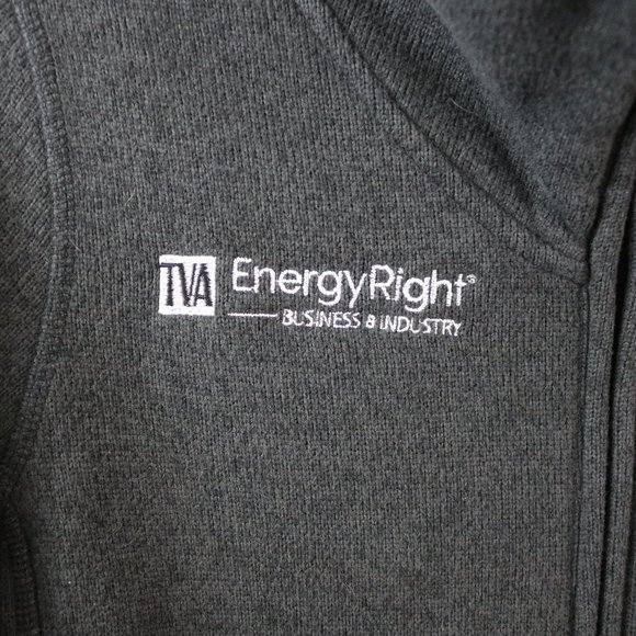 The North Face Sweater Womens Medium Dark Gray Fleece Jacket Coat Heavyweight - Picture 4 of 10